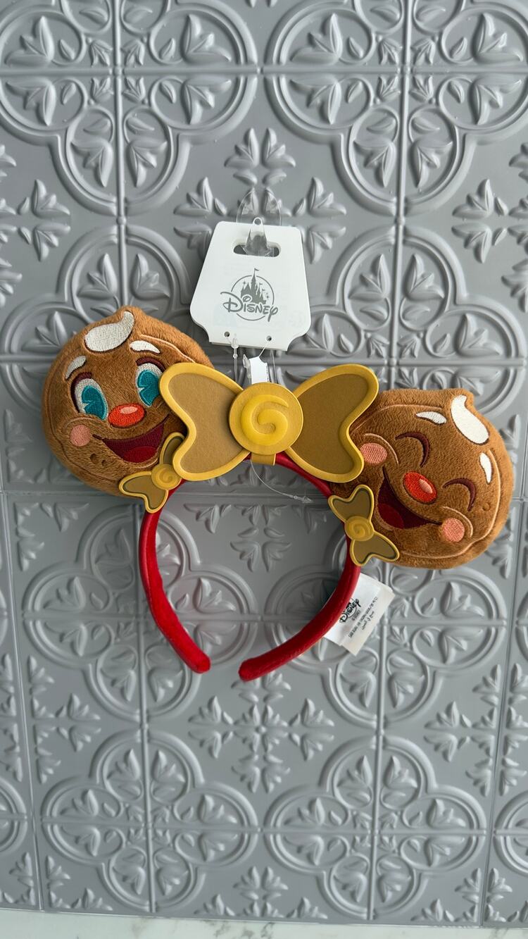 Disney Parks Jollywood Nights Gingerbread Minnie Mouse Ears Headband NEW
